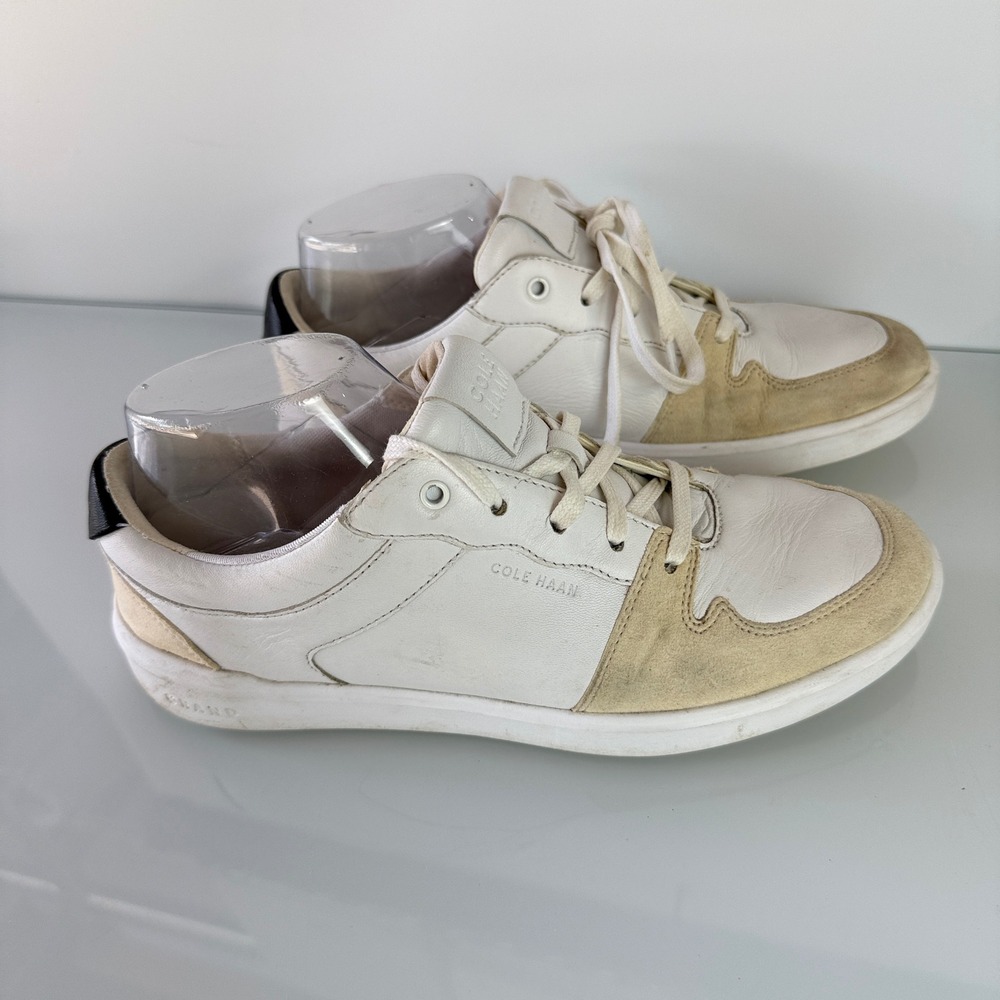 Cole Haan Grand Crosscourt Modern Tennis Sneakers Womens 7.5B White Beige W18912